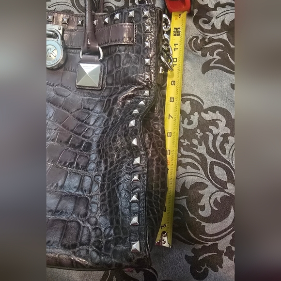 Michael KORS Gray Crocodile-Embossed Tote Bag - Picture 5 of 7